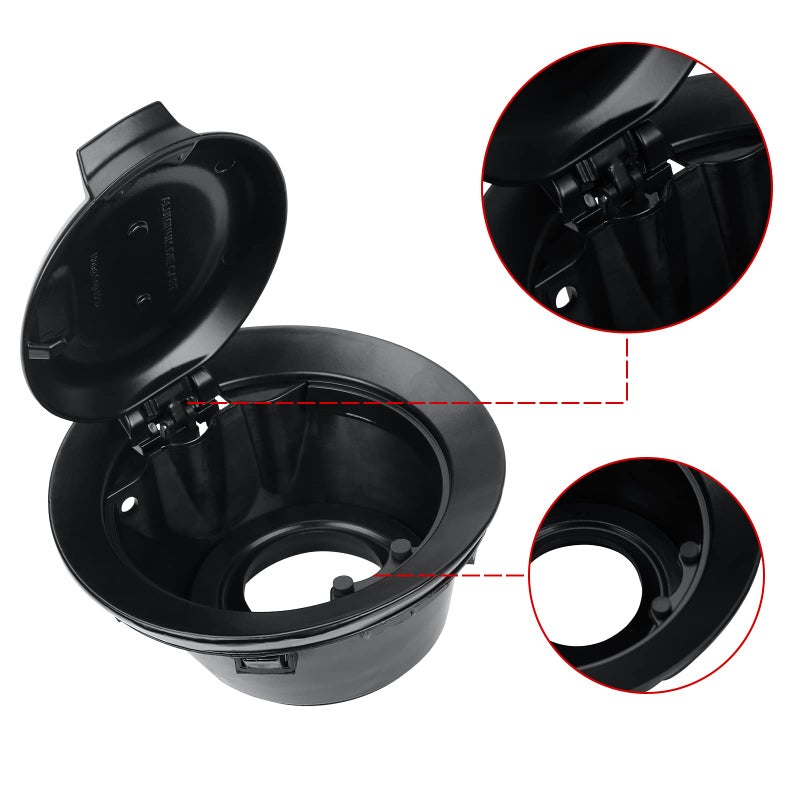 Parfyter 68250120AA Fuel Filler Door Cap Matte Black Gas Cover Cap Vapor Edition Compatible with 2008-2023 Dodge Challenger - Image 4